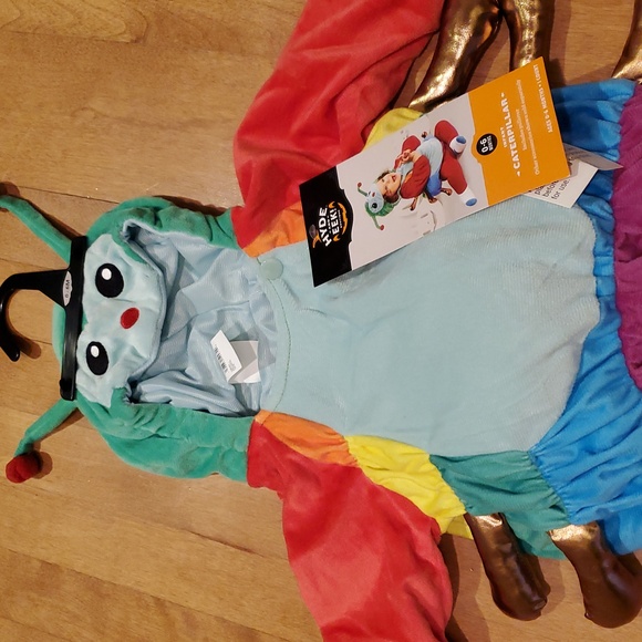 Baby HYDE and EEK! Plush Rainbow CATERPILLAR Costume Size 0/6 6/12 12/18 Mo NWT - Picture 4 of 5